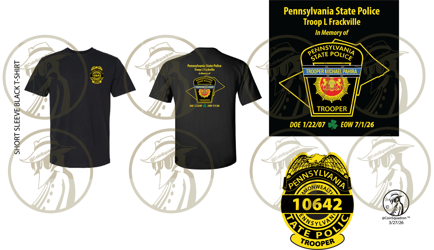 Fundraiser Pre-Sale: EOW Michael Pahira #10642 - T-SHIRT - Pls read below