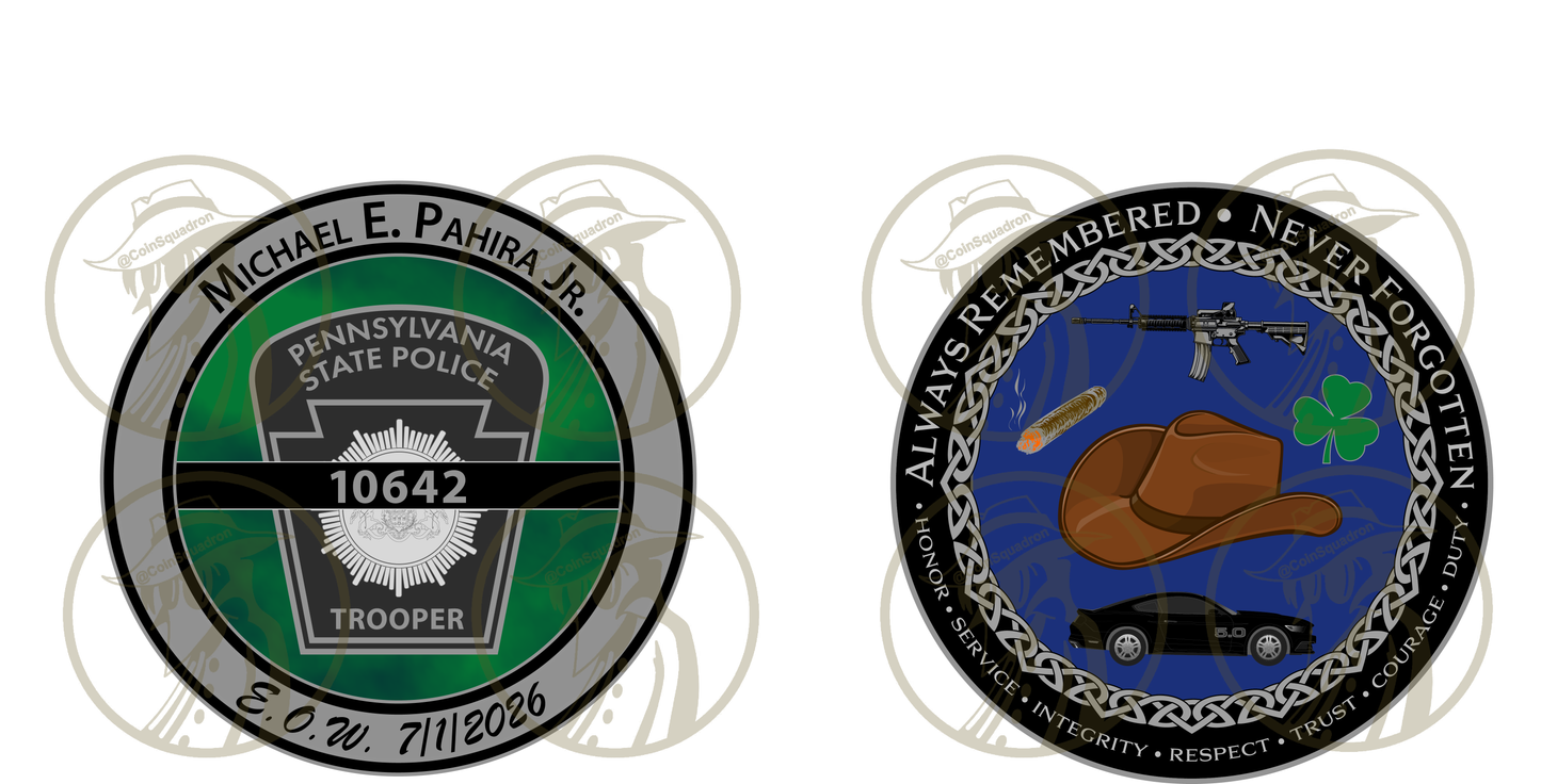 Fundraiser Pre-Sale: EOW Michael Pahira #10642 - CHALLENGE COIN - Pls read below