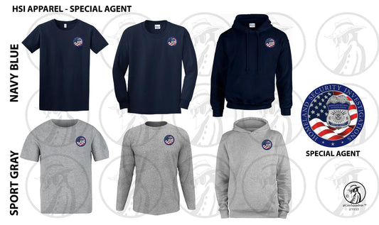 HSI Special Agent Apparel - HOODIE • LONG & SHORT SLV TEE - PLS READ BELOW
