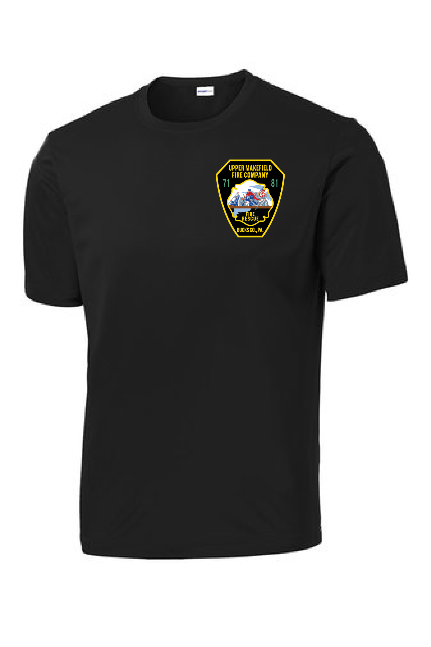 UMFC T-Shirt Front Logo & American Flag Text Back