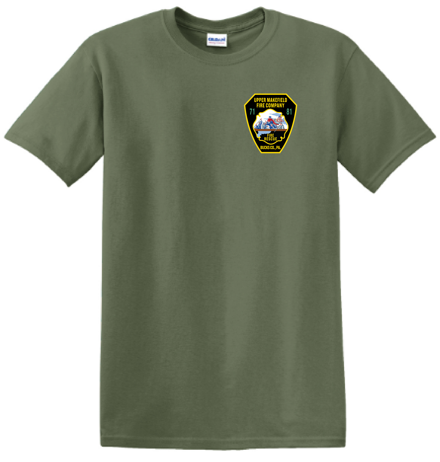 UMFC T-Shirt Front Logo & American Flag Text Back