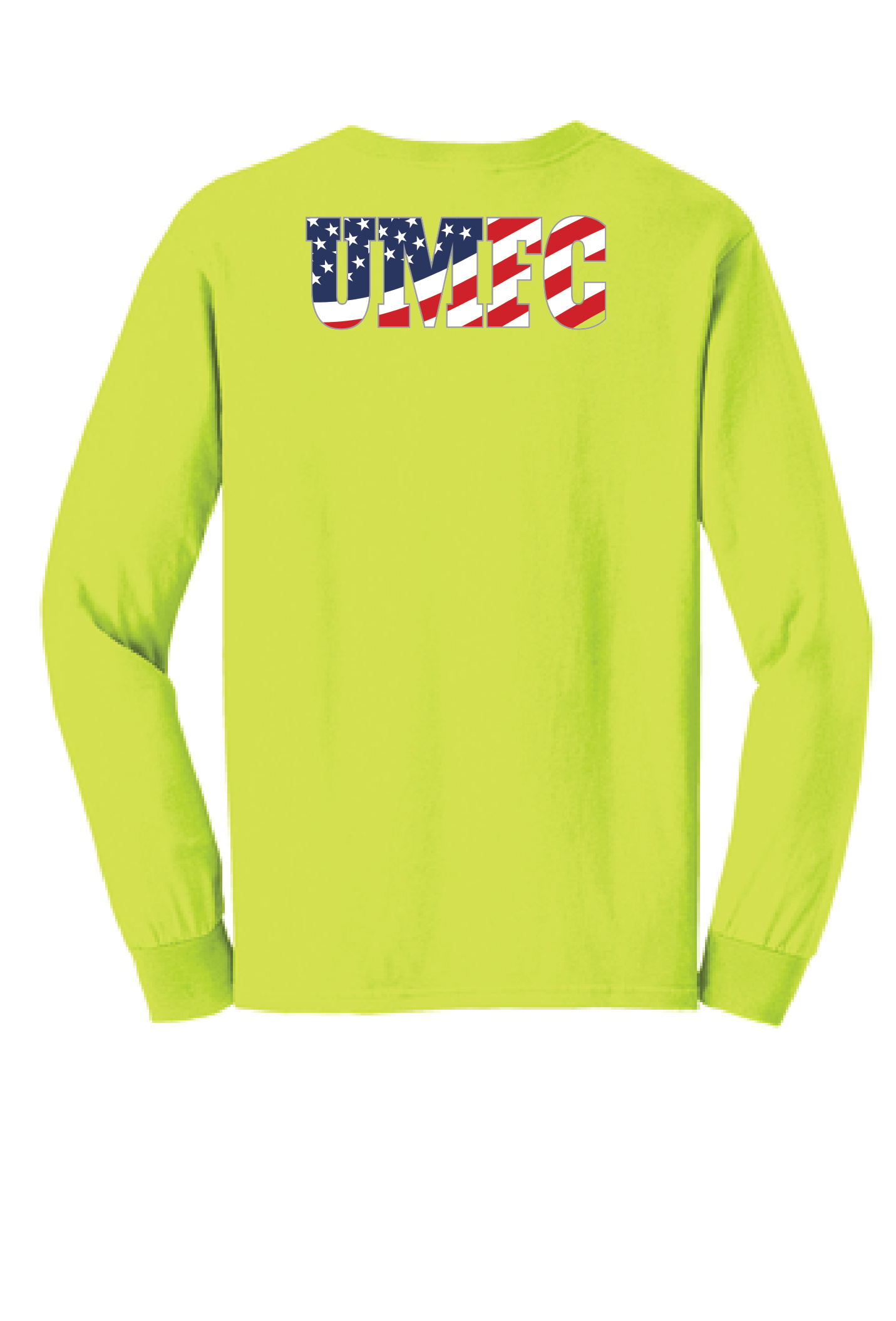 UMFC Long Sleeve Front Logo & American Flag Text Back