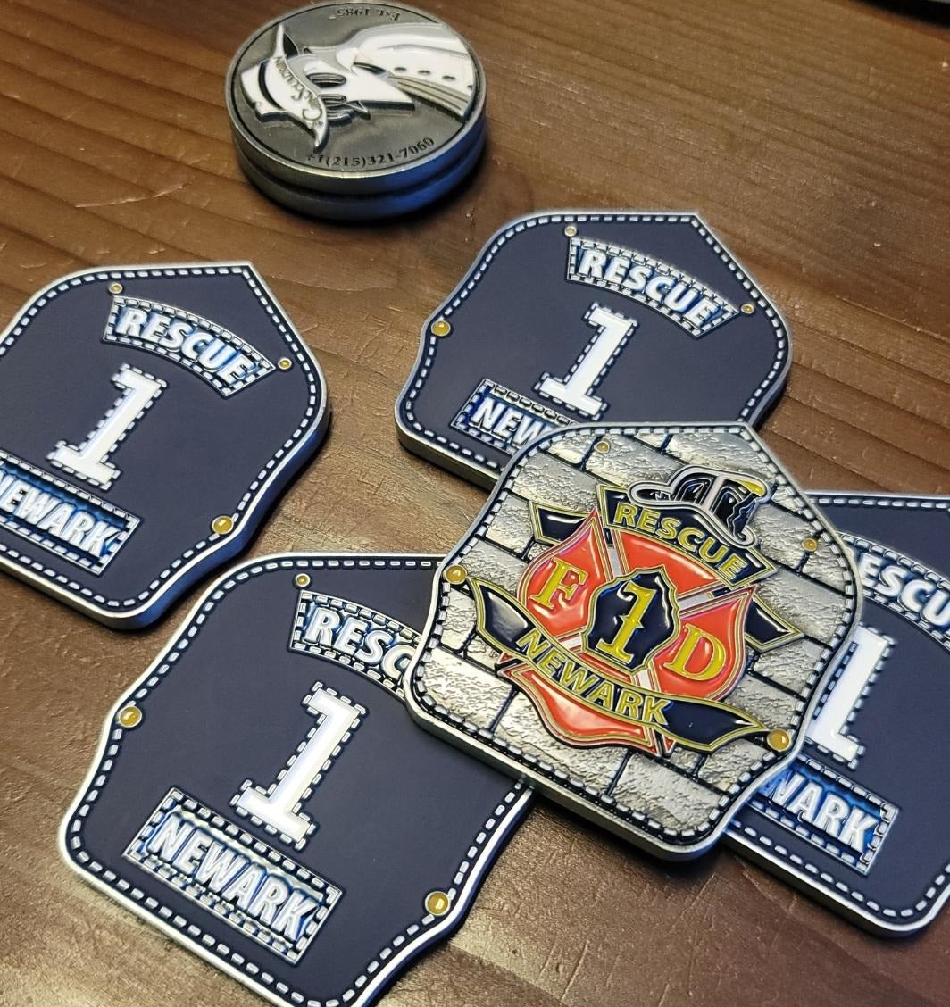 NEWARK FIRE DEPT Rescue 1 Coin - SHIPPING NOW