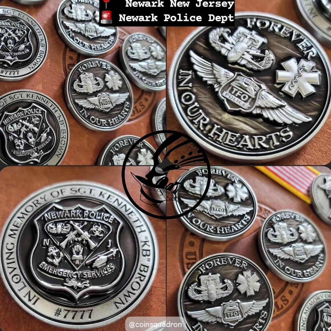 NEWARK POLICE NJ Memorial Coin KENNETH "KB" BROWN #7777 - PLS READ BELOW - Pre-Sale