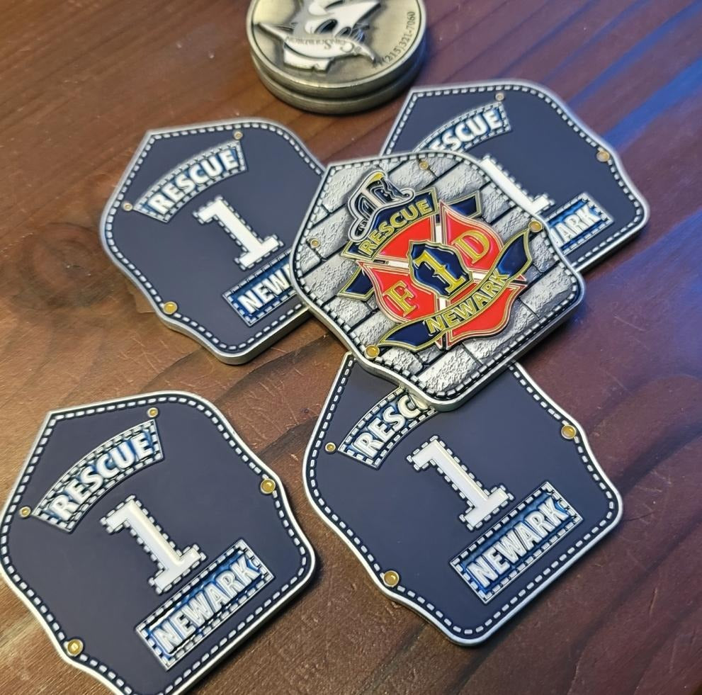 NEWARK FIRE DEPT Rescue 1 Coin - SHIPPING NOW