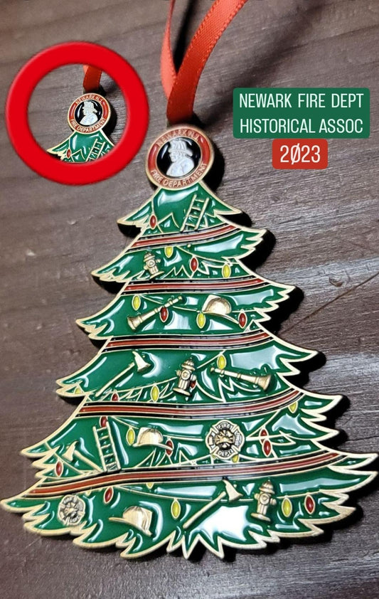 NEWARK FIRE DEPT HISTORICAL ASSOC 2023 Christmas Ornament Coin FUNDRAISER