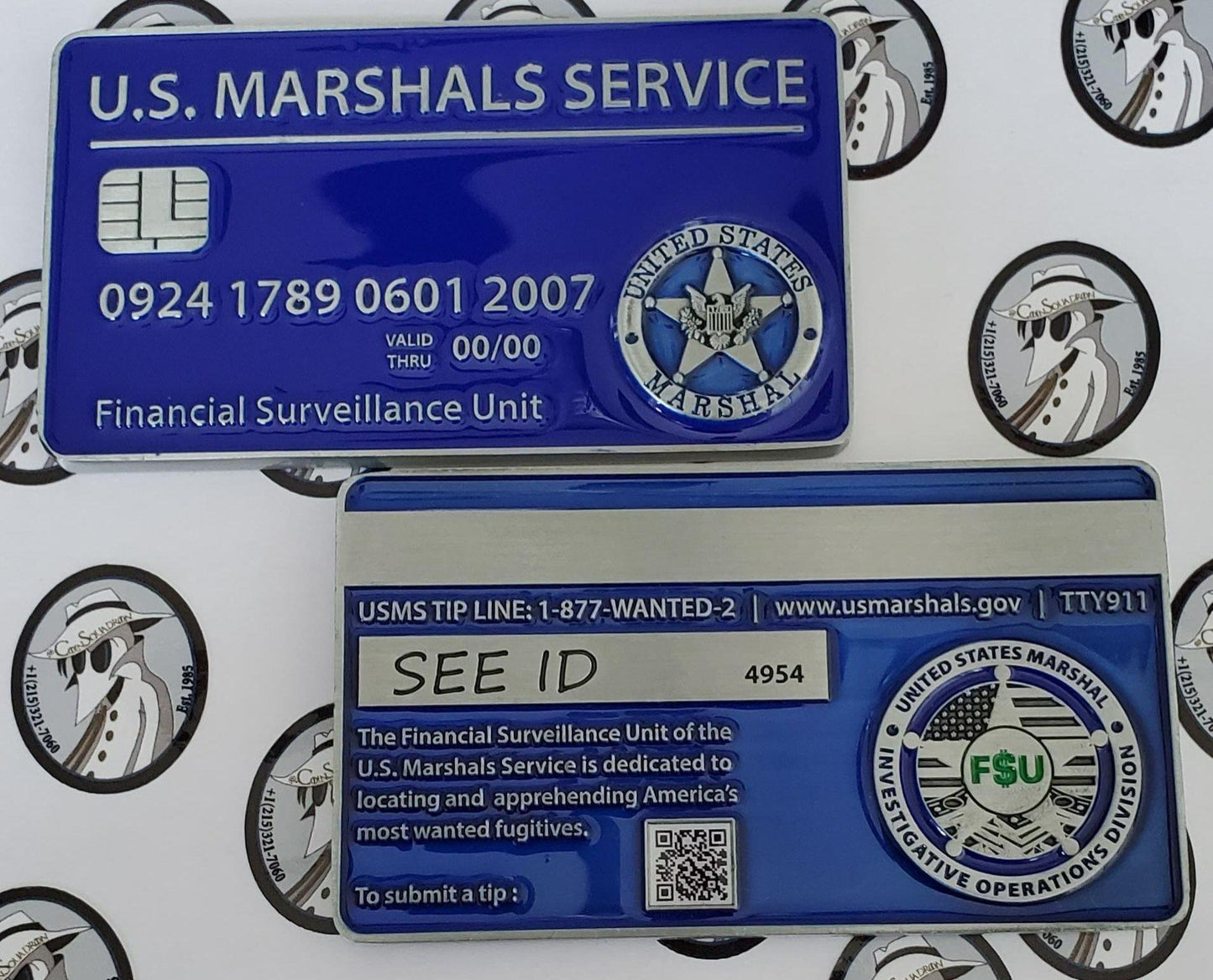 USMS FSU FINANCIAL SURVEILLANCE UNIT • Credit Card Style