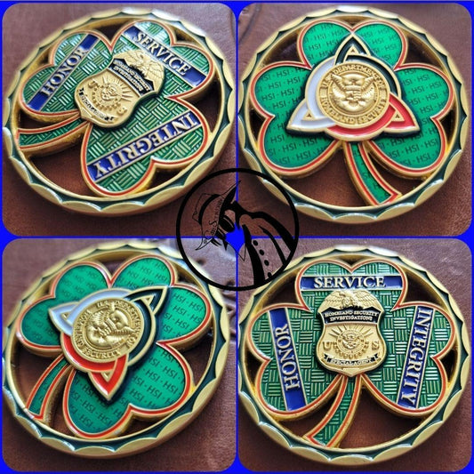 HSI St Patrick's Day SHAMROCK Themed Coin - BIG BOY CUT OUTs - SHIPS NOW