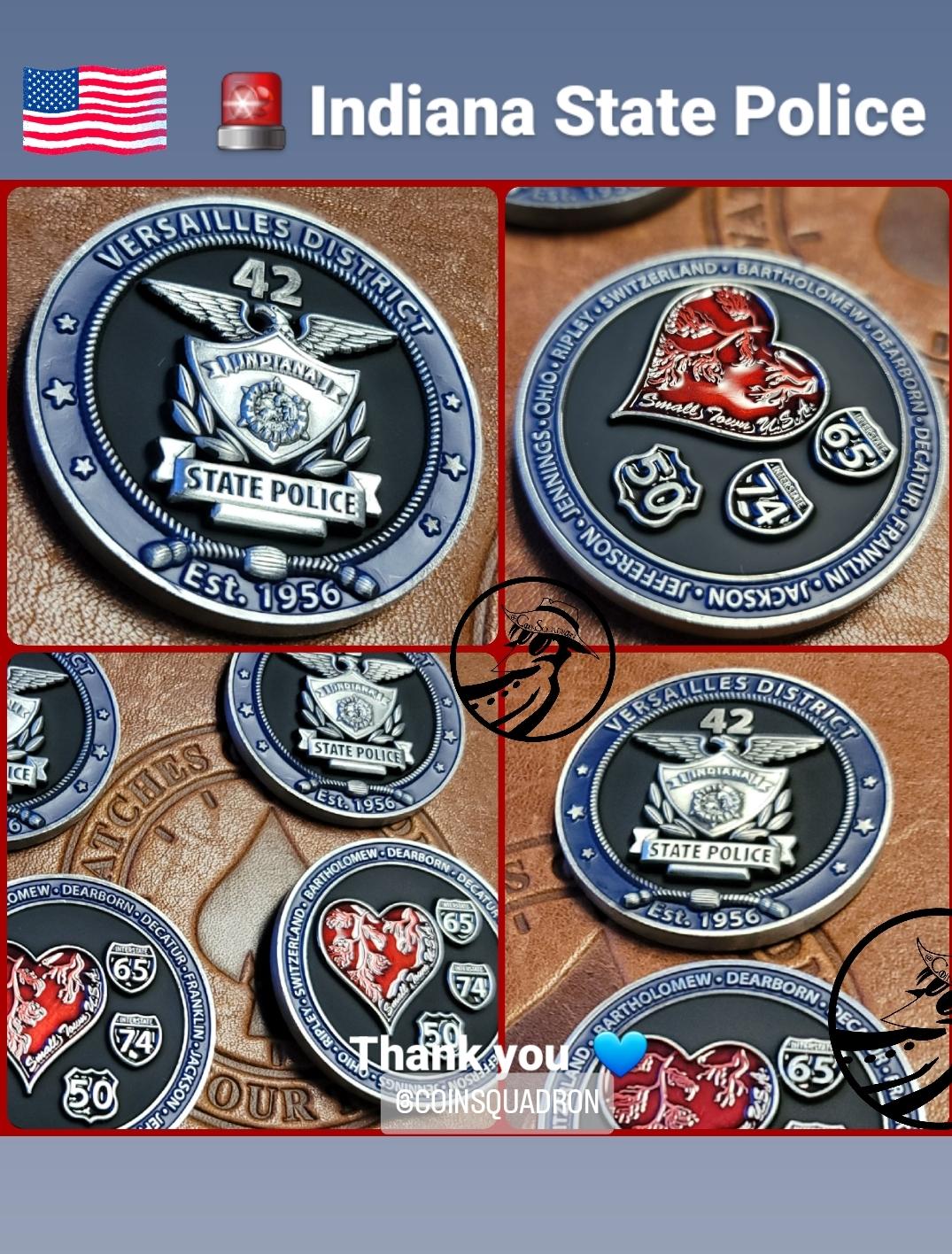 PRE-SALE PLS READ BELOW - Indiana State Police ISP Versailles District Coin