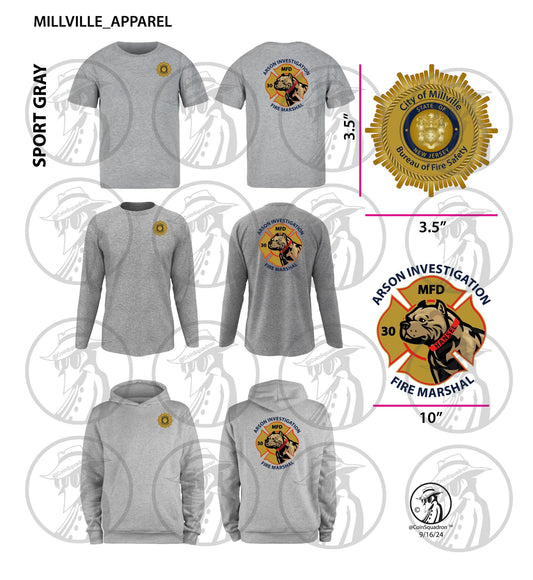 PRE-SALE - MILLVILLE FIRE K9 HANSEL APPAREL FUNDRAISER 2025 - Pls read below