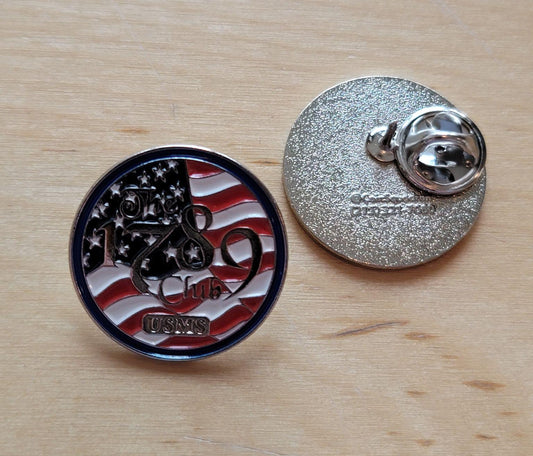 1789 CLUB LAPEL PIN - HAT PIN - 1in Diameter - SHIPS NOW
