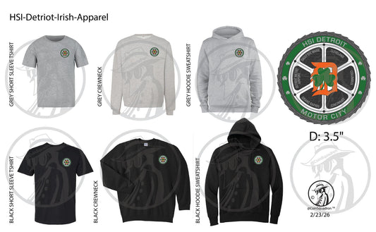PRE-SALE - HSI Detroit Celtic Apparel - Pls Read Below - Thank you