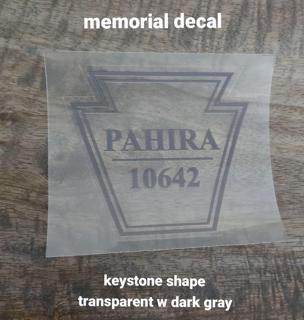 Fundraiser Pre-Sale: EOW Michael Pahira #10642 - VINYL DECAL - 9/18/26 - Sale # 2