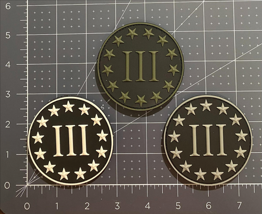 3% SOF Morale PVC Patch with Hook and Loop Back