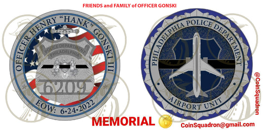 PPD Officer Hank Gonski EOW Memorial PHILLY PD Airport Unit