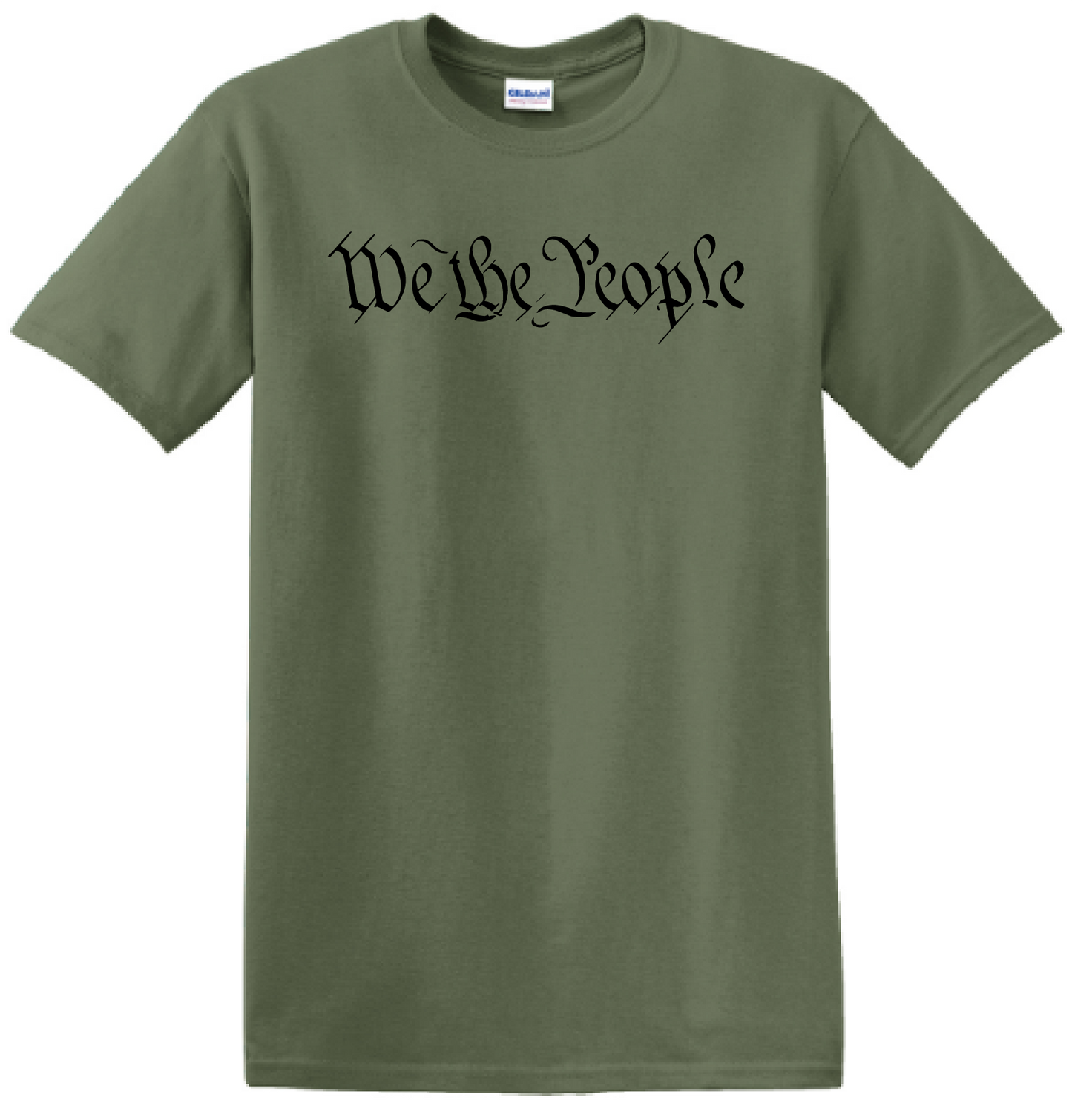 We The People Shirt with Tattered US Flag Sleeve