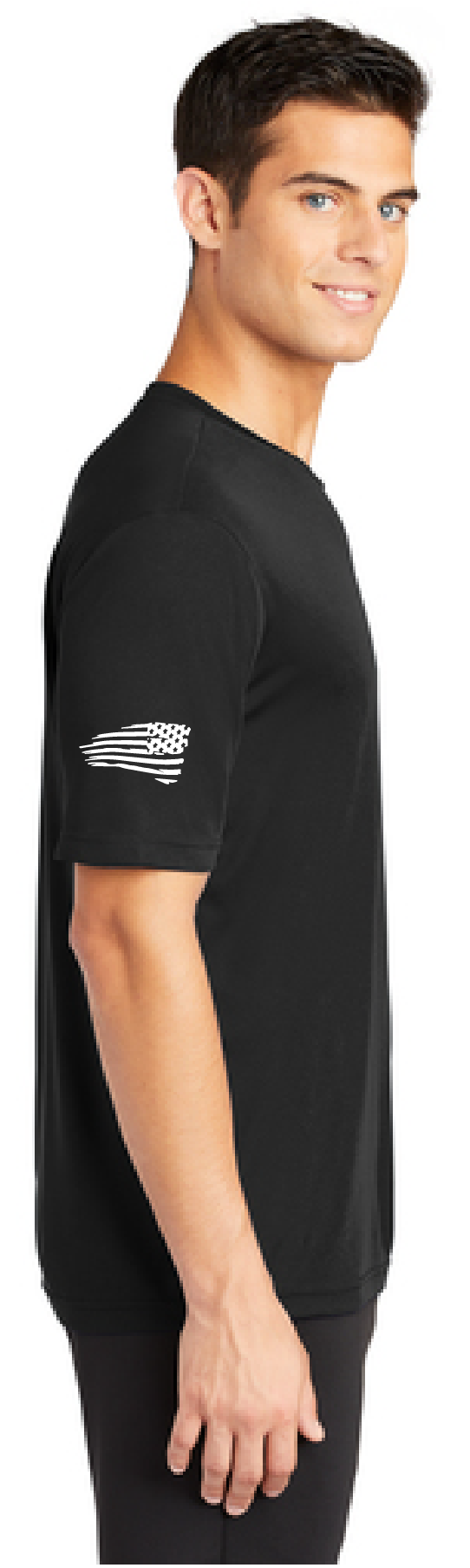 We The People Shirt with Tattered US Flag Sleeve