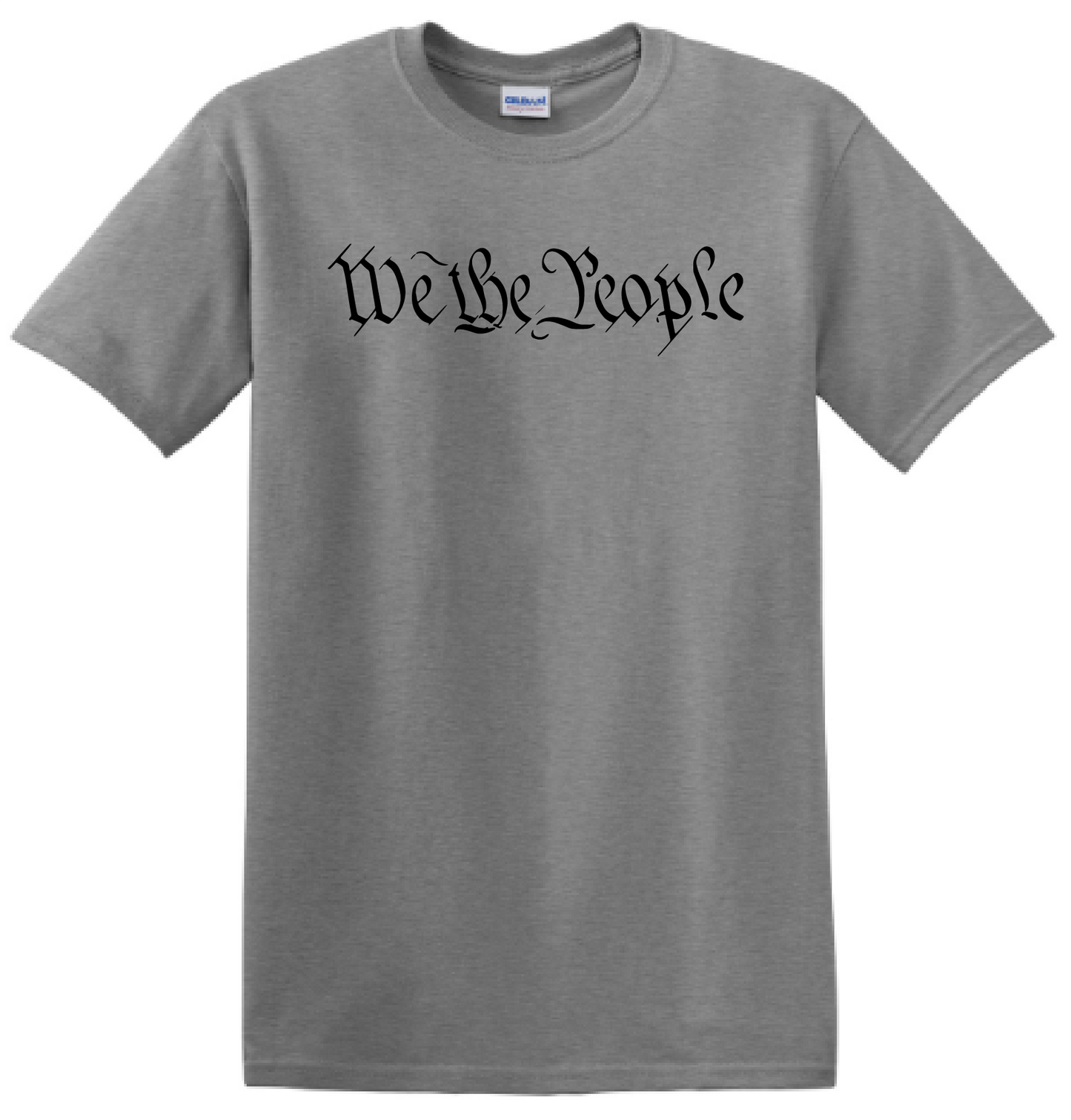 We The People Shirt with Tattered US Flag Sleeve