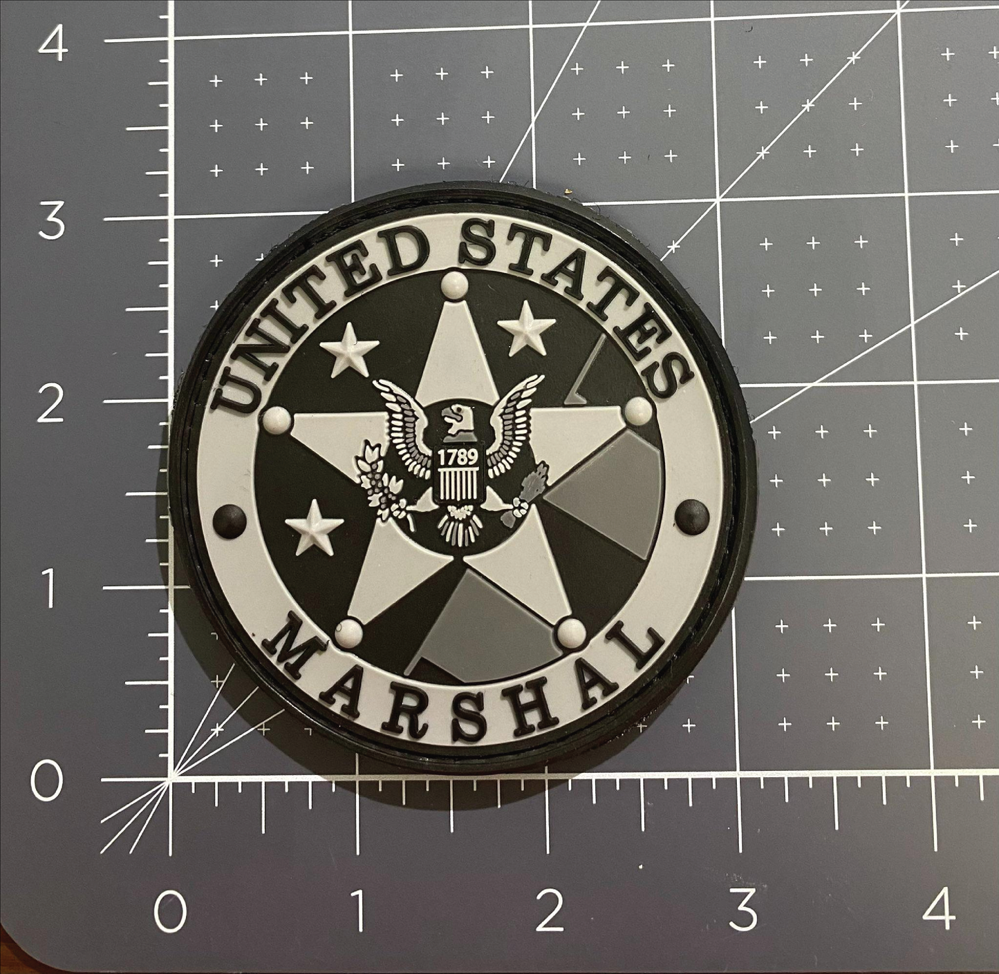 USMS PVS Morale Patch with Hook & Loop Back