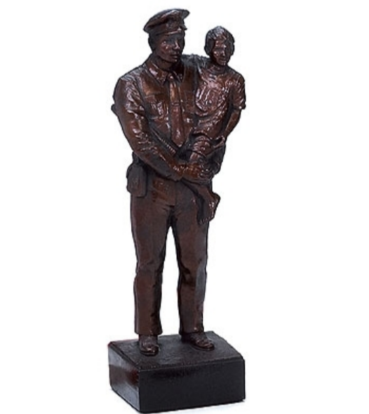 Police Officer with Child Statue