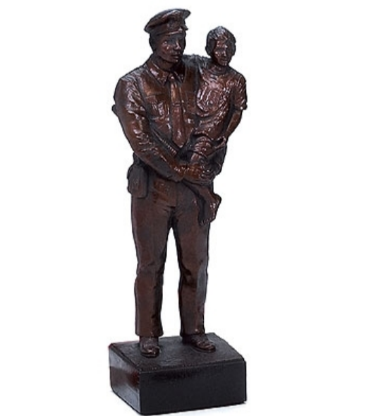 Police Officer with Child Statue - Kulak Arms