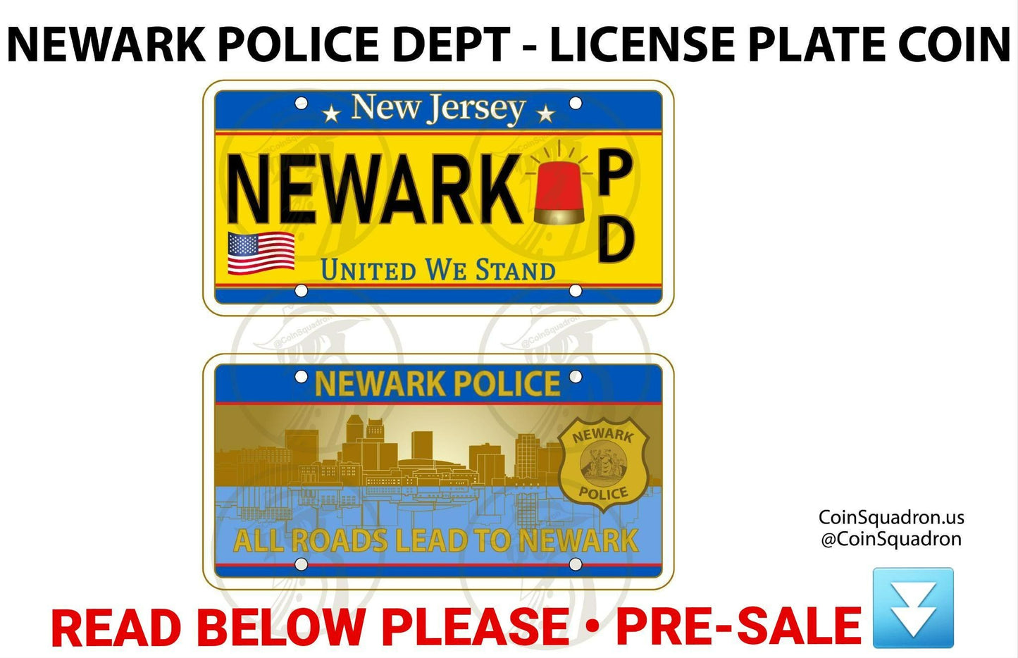 NPD License Plate Coin