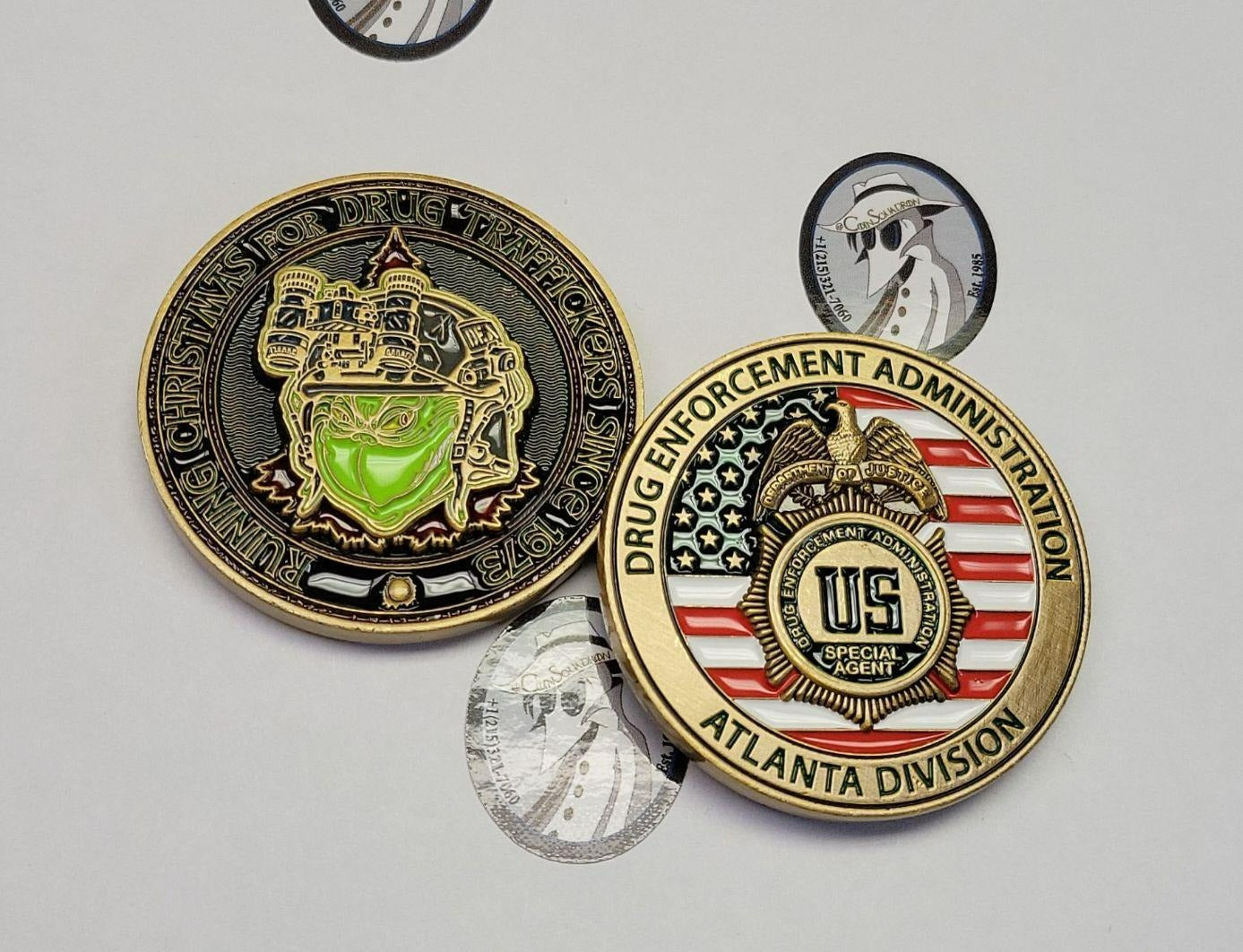 Grinch North Pole and Grinch Atlanta Coin CoinSquadron